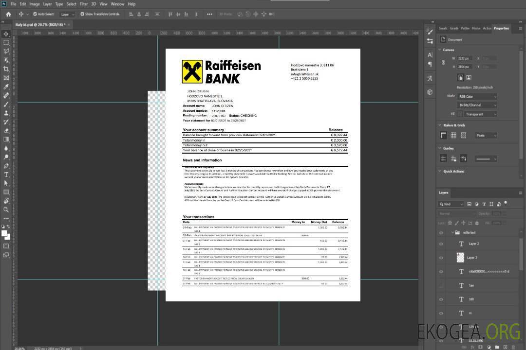 Slovaquie Banque Raiffeisen excel pdf template Slovaquie Banque Raiffeisen excel pdf template